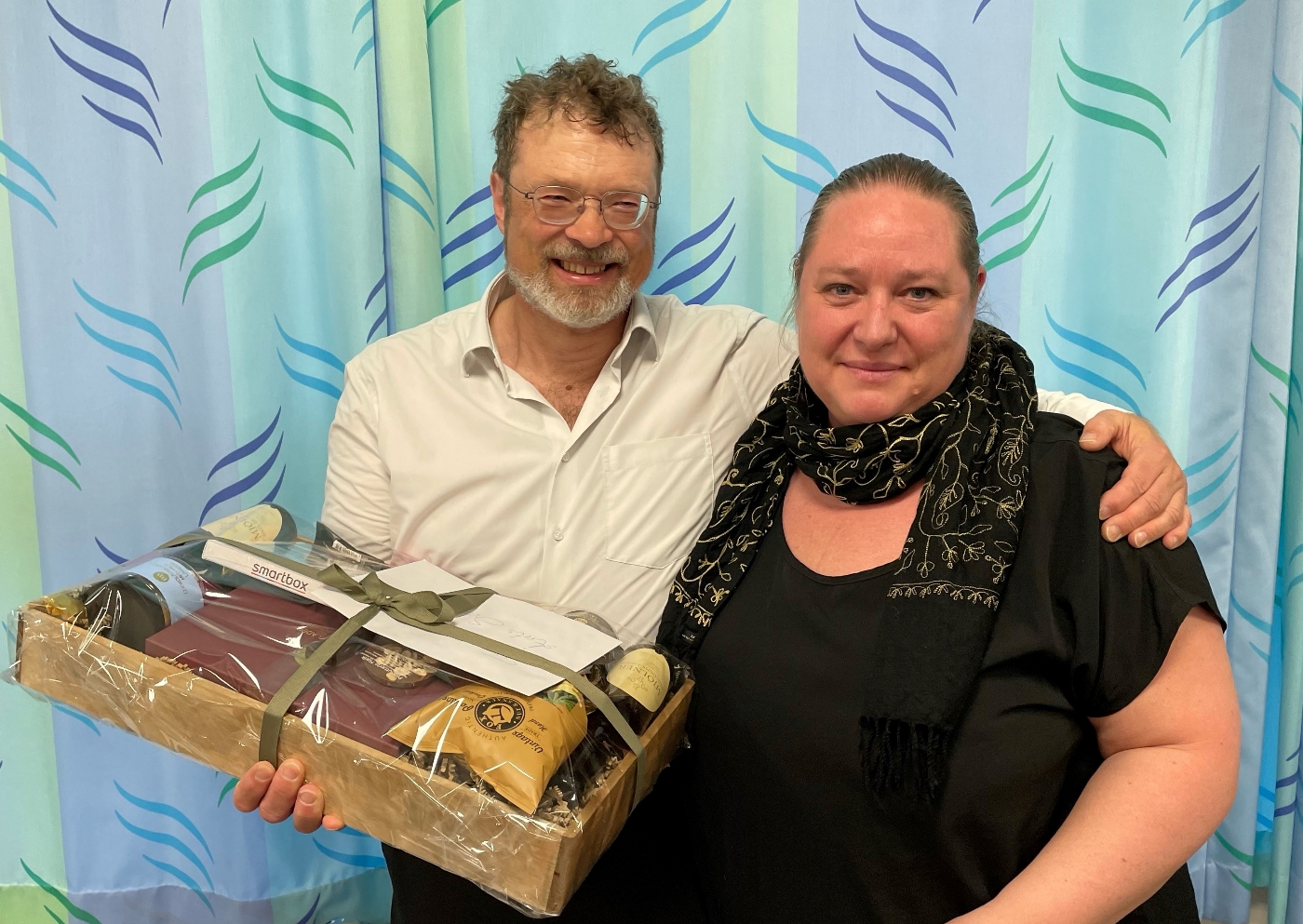 SVBK Bestyrelsesmedlem, Pernille Packert Martensen, med Jan Kold.